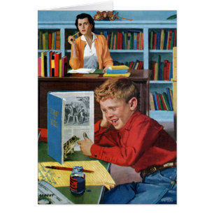 Frosch in der Bibliothek