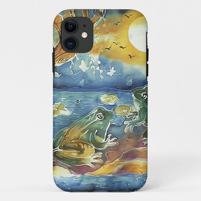 Frosch in der Mondlichtmalerei Case-Mate iPhone Hülle (Rückseite)