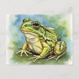 Frosch in der Sonnenlicht-Postkarte zum Postüberqu Postkarte