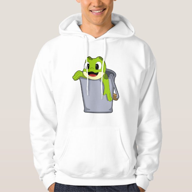 Frosch in Eimer Hoodie (Vorderseite)