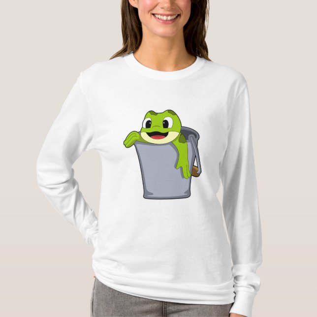 Frosch in Eimer T-Shirt (Vorderseite)