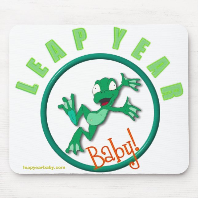 Frosch in einem Kreis, leapyearbaby.com Mousepad (Vorne)