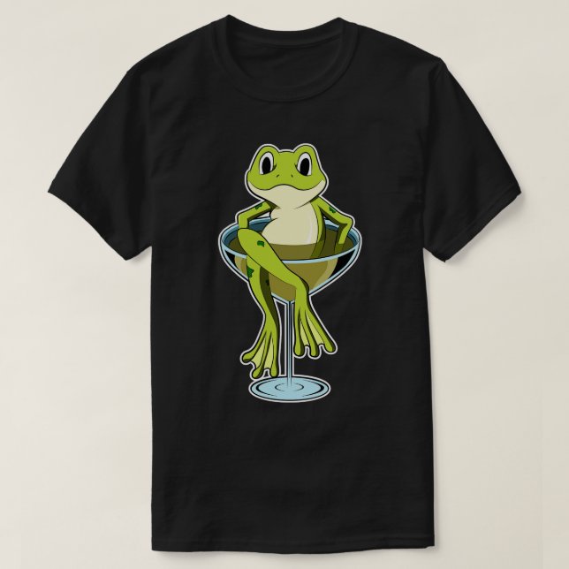 Frosch in Glas T-Shirt (Design vorne)