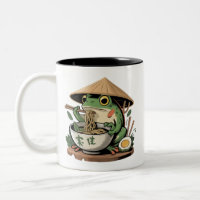 Frosch isst Ramen Kawaii Neko japanische Nudeln