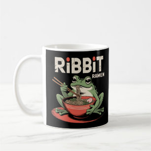 Frosch isst Ramen Lustige Ribbit Ramen Kaffeetasse
