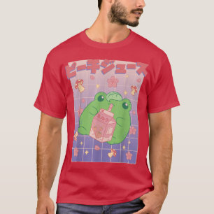 Frosch Japanisch Kawaii Erdbeere Milch Japan Mushr T-Shirt
