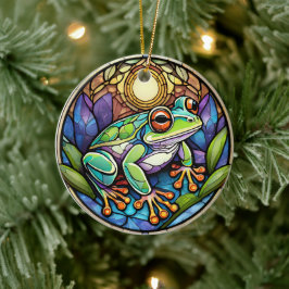 Frosch Keramik Decorative gestanzte Glaskonstrukti Ornament