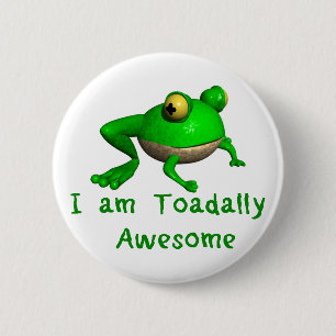 Frosch-Knopf.  Ich bin fantastisches Toadally! Button