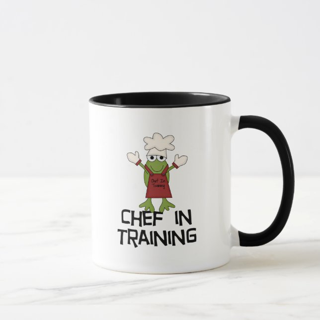 Frosch Koch in der Ausbildung von Hemden und Gesch Tasse (Rechts)