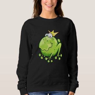Frosch König I Frosch mit Krone für Prinzen und Pr Sweatshirt