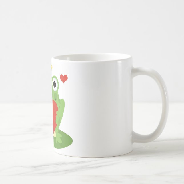 Frosch-König mit Herzen Kaffeetasse (Rechts)