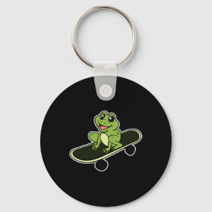 Frosch Kröte Amphibie Frosch Skateboard Skateboard Schlüsselanhänger