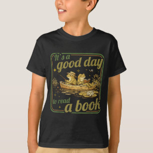 Frosch Kröte liest Buch Lehrern Schülern Kinder Bu T-Shirt
