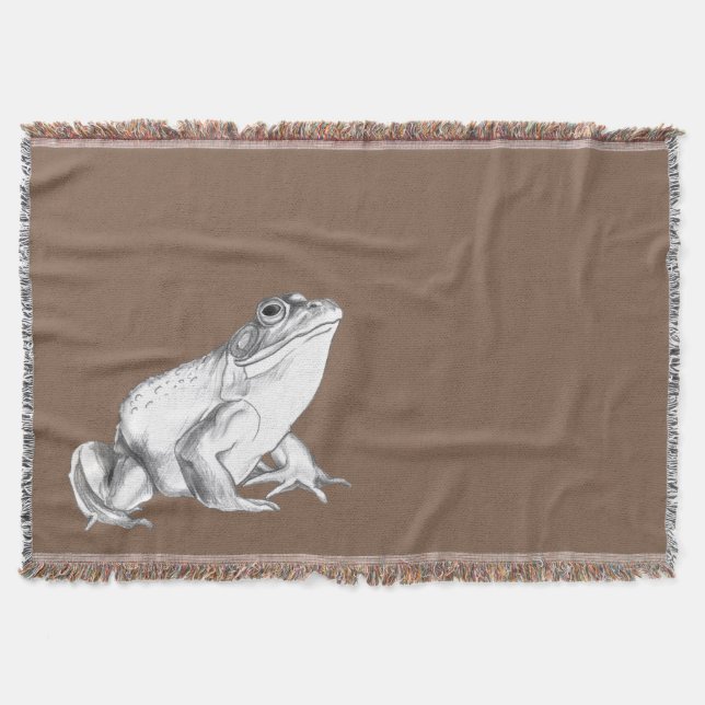 Frosch-Kunst-Decken-Stier-Frosch-Kunst-Wurfs-Decke Decke (Vorderseite)