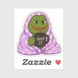 Frosch Kuscheldecke Meme Aufkleber