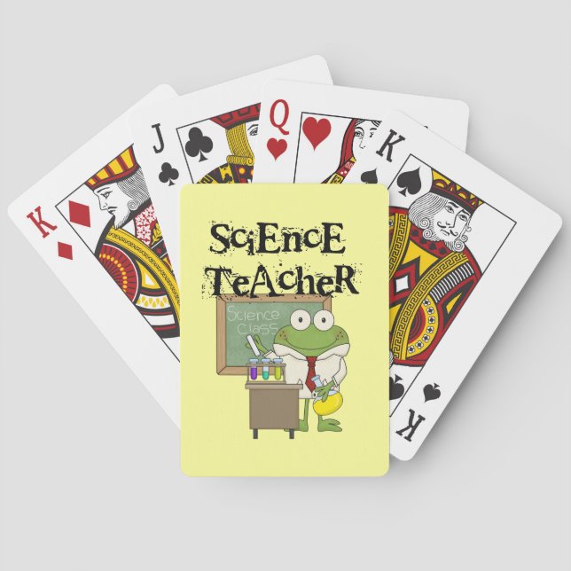 Frosch-Lehrer für Wissenschaft Spielkarten (Rückseite)
