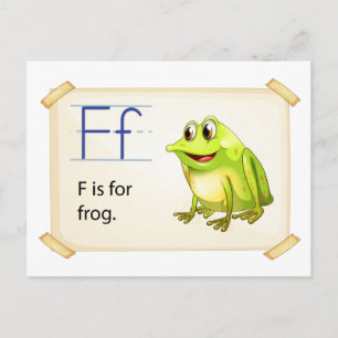 Frosch-Lernkarte Postkarte