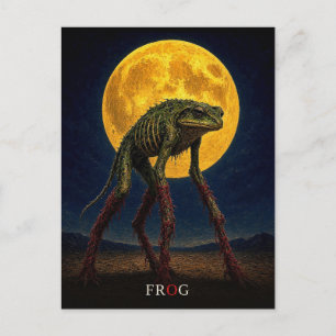 Frosch Leuchtende Beine gothischer Surrealismus Postkarte