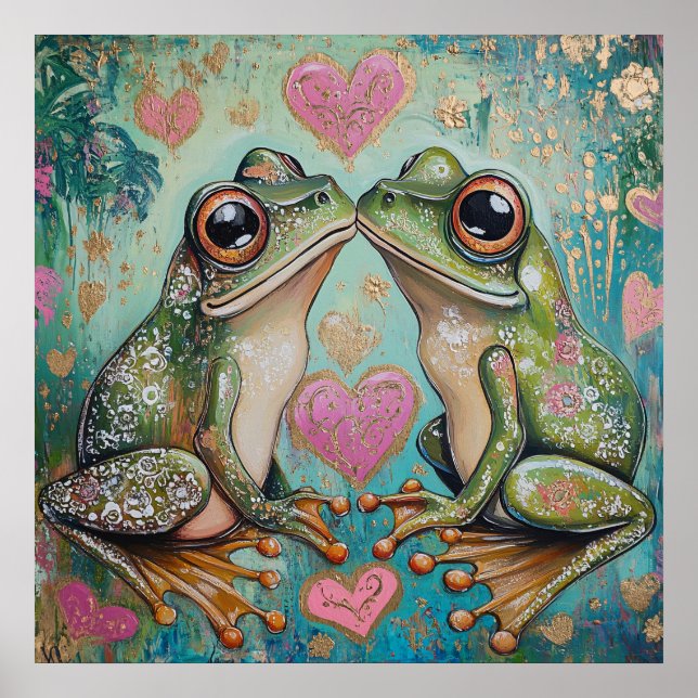 Frosch Liebe Poster (Vorne)