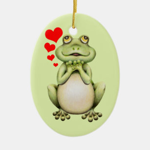 Frosch-Liebe-Zeichnen Keramikornament