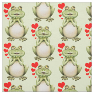 Frosch-Liebe-Zeichnen Stoff
