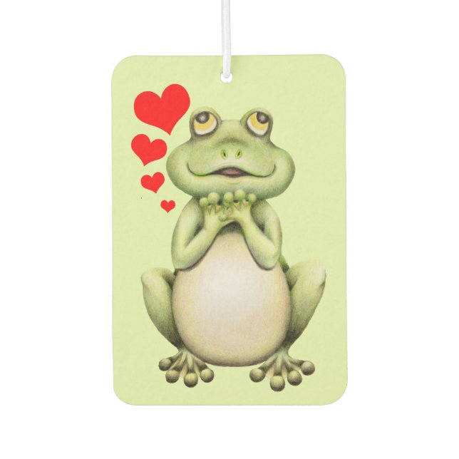Frosch-Liebe Zeichnend Autolufterfrischer (Vorderseite)