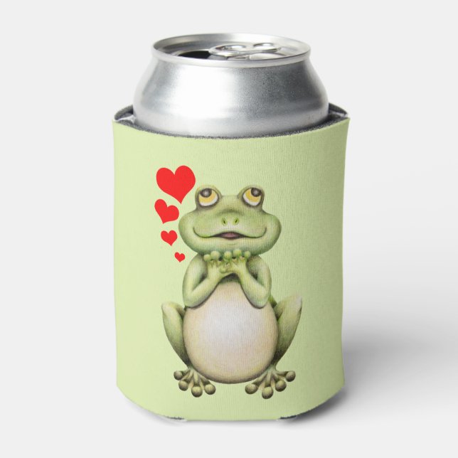 Frosch-Liebe Zeichnend Dosenkühler (Kanne Vorderseite)