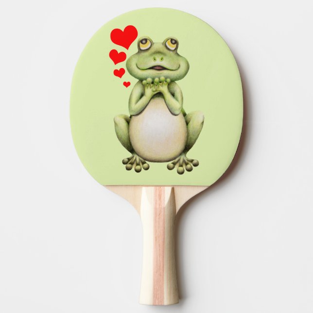 Frosch-Liebe Zeichnend Tischtennis Schläger (Vorderseite)