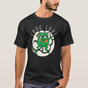 Frosch Liebt Kröte Froschfänger Jäger Amphibie Fan T-Shirt