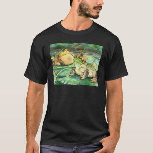 Frosch-Lotus-Teich-Wasserfarbenfrosch T-Shirt
