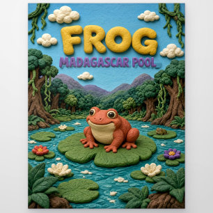 Frosch Madagaskar Pool Modern KlayKoo Postkarte