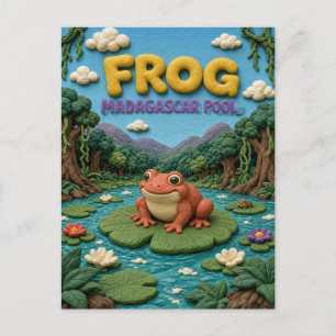Frosch Madagaskar Pool Modern KlayKoo Postkarte