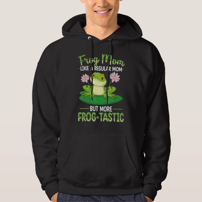 Frosch Mama Jagd Design Toad Gigger Frog Catcher F Hoodie (Vorderseite)