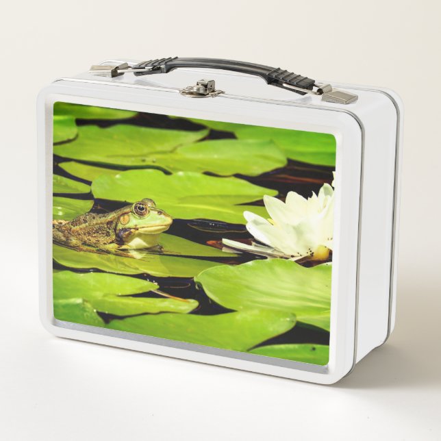 Frosch Metall Brotdose (Vorderseite)