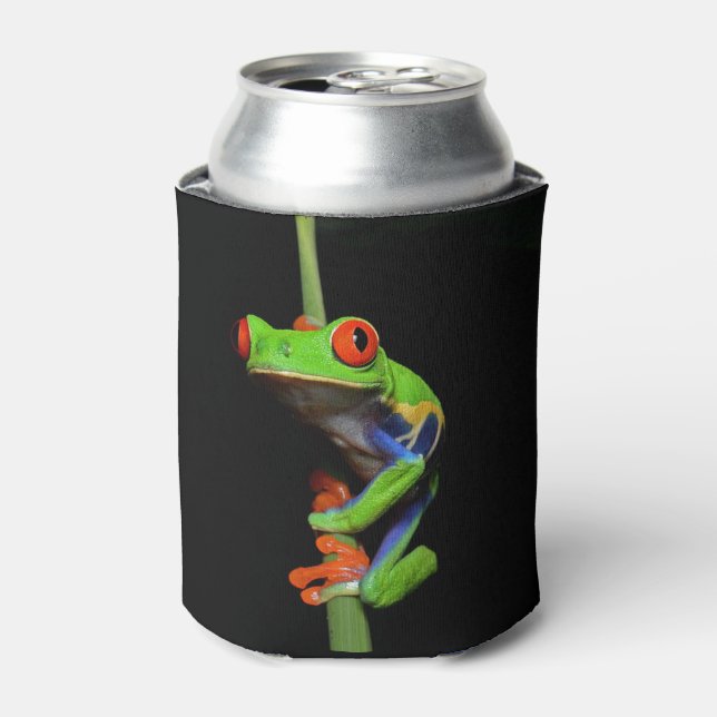 Frosch, Mit Augen gestrichen Dosenkühler (Kanne Vorderseite)