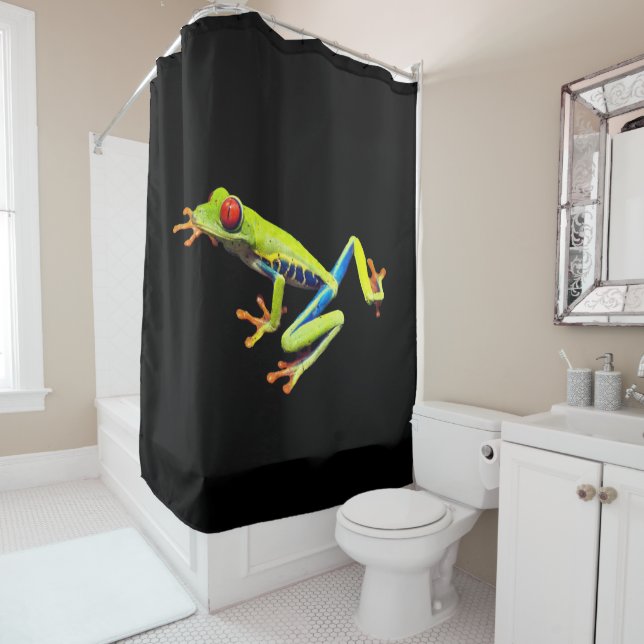 Frosch, Mit Augen gestrichen Duschvorhang (Beispiel)