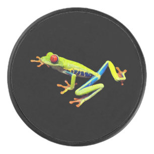 Frosch, Mit Augen gestrichen Eishockey Puck
