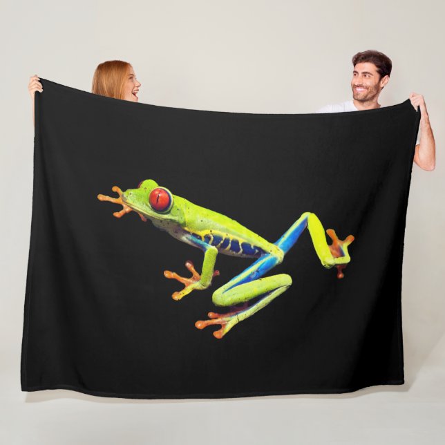 Frosch, Mit Augen gestrichen Fleecedecke (Beispiel)