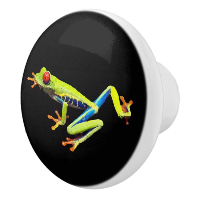 Frosch, Mit Augen gestrichen Keramikknauf (Rechts)