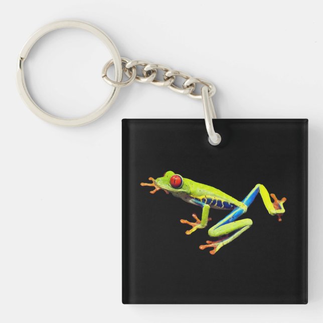 Frosch, Mit Augen gestrichen Schlüsselanhänger (Vorderseite)