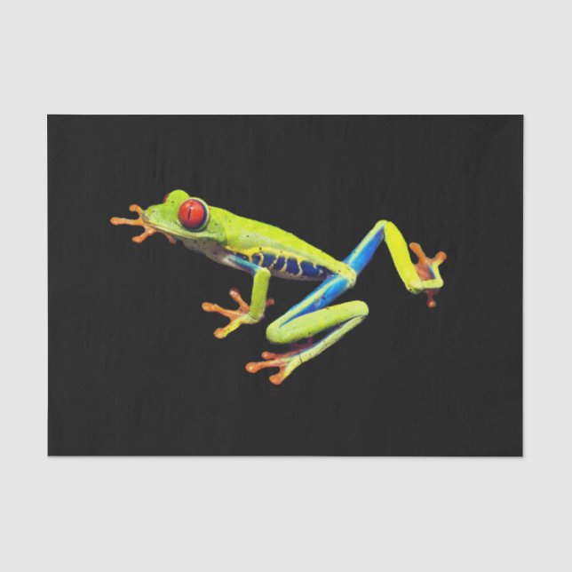 Frosch, Mit Augen gestrichen Seidenpapier (Vorderseite)