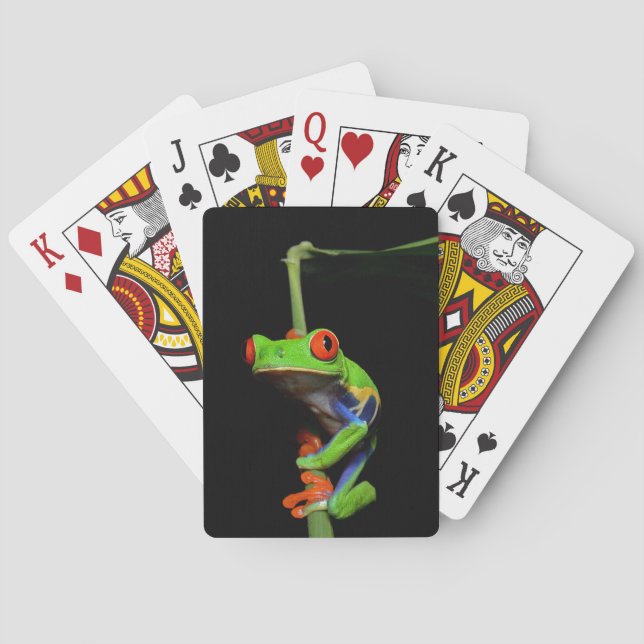 Frosch, Mit Augen gestrichen Spielkarten (Rückseite)