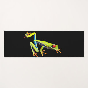Frosch, Mit Augen gestrichen Yogamatte