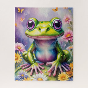 Frosch mit Blume, digitale Kunst