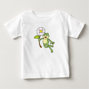 Frosch mit Blume.PNG Baby T-shirt