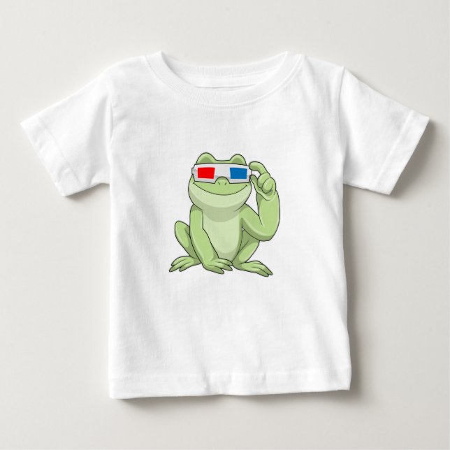 Frosch mit Brille Baby T-shirt (Vorderseite)
