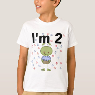 Frosch mit Cupcake 2. Geburtstagshorn T-Shirt