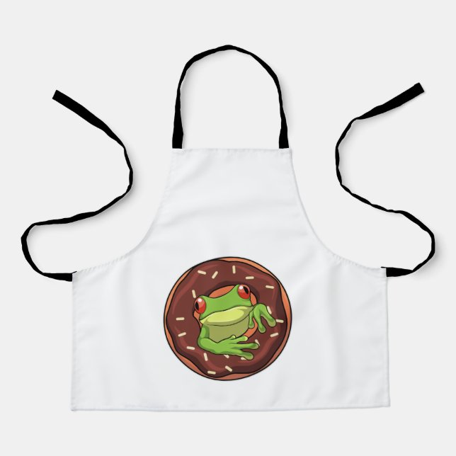 Frosch mit Donut Schürze (Vorderseite)