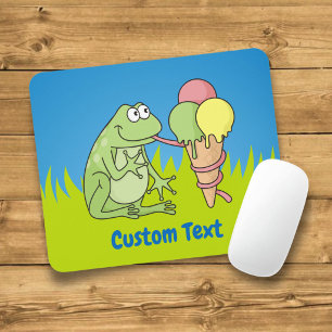 Frosch mit Eis-Mauspad Mousepad
