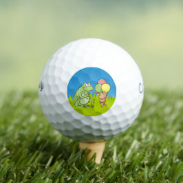 Frosch mit Eiscreme Golfball